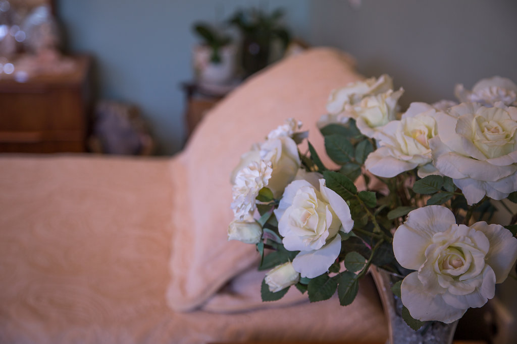Beautiful bed and flowers - Newcastle Palliative Care